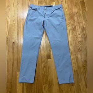 VINEYARD VINES 33 x 30 ON THE GO 5 POCKET PERFORMANCE PANTS BARRACUDA BLUE